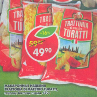 Акция - Макаронные изделия Trattoria Turatti