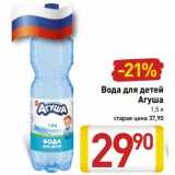 Магазин:Билла,Скидка:Вода для детей Агуша 