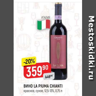 Акция - Вино La Piuma Chianti