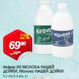 Магазин:Авоська,Скидка:Кефир ИЗ МОЛОКА НАШЕЙ ДОЙКИ 3,2-4%/ 3,4-6%