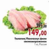 Магазин:Наш гипермаркет,Скидка:Тилапия/Пангасиус филе свежемороженое