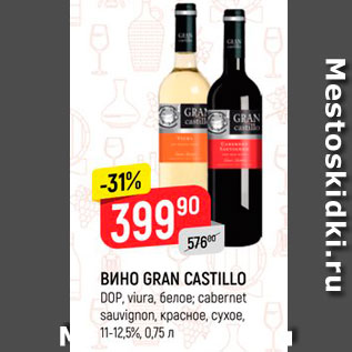 Акция - Вино Gran Castillo