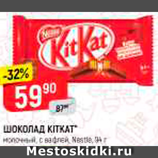 Акция - Шоколад Kitkat