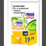 Магазин:Лента,Скидка:Сок МОЯ СЕМЬЯ,
0,5 л, в ассортименте:
- апельсин
- зеленое яблоко