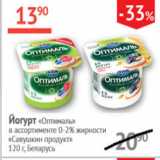 Магазин:Наш гипермаркет,Скидка:Йогурт Оптималь 0-2% Савушкин продукт 