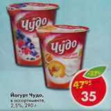 Магазин:Пятёрочка,Скидка:Йогурт Чудо, 2,5%