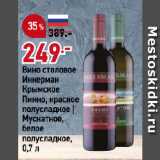 Магазин:Окей супермаркет,Скидка:Вино столовое
Инкерман
Крымское
Пинно, красное
полусладкое |
Мускатное,
белое
полусладкое
