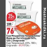 Магазин:Окей,Скидка:Сыр Моцарелла Чильеджина/Фиор ди Латте