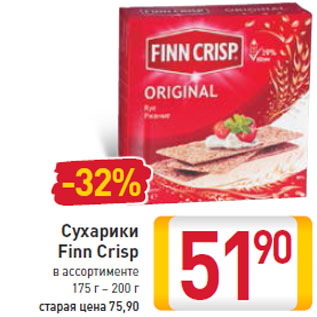 Акция - Сухарики Finn Crisp