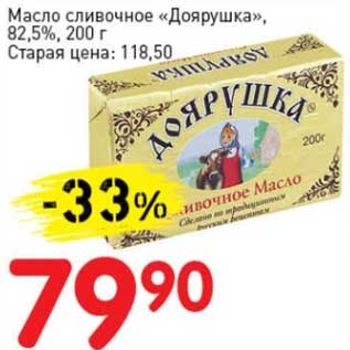 Акция - Масло сливочное "Доярушка", 82,5%