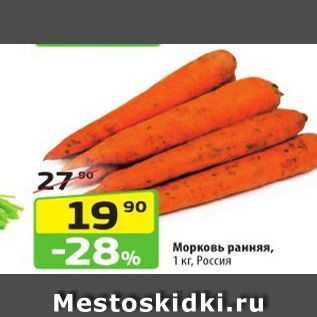 Акция - Морковь ранняя