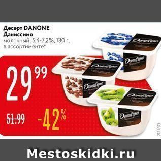 Акция - Десерт DANONE Даниссимо