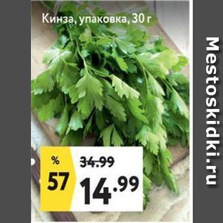 Акция - Кинза, упаковка