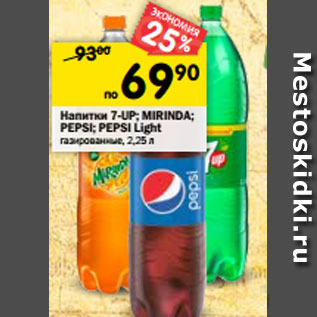 Акция - Напитки 7-Up/Mirinda/Pepsi/Pepsi Light
