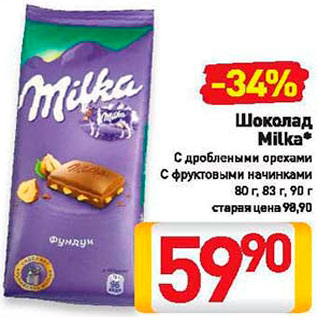 Акция - ШОКОЛАД Milka