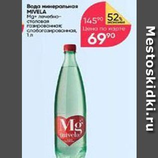 Акция - Вода минеральная MIVELA