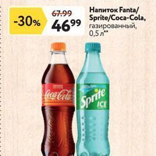 Акция - Напиток Fanta Sprite/Coca-Cola,