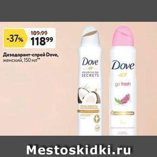 Акция - Дезодорант-спрей Dove