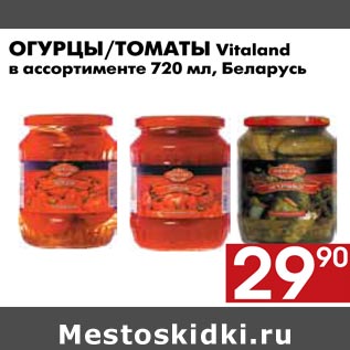 Акция - Огурцы,томаты Vitaland