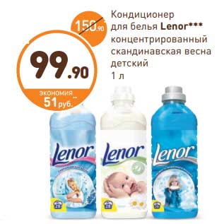 Акция - Кондиционер для белья Lenor