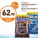 Дикси Акции - Конфеты
SNICKERS MINIS
MILKY WAY MINIS