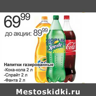 Акция - Напитки газированные Кока-Кола, Спрайт, Фанта