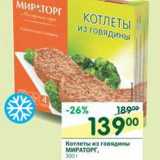 Магазин:Перекрёсток,Скидка:Котлеты из говядины Мираторг