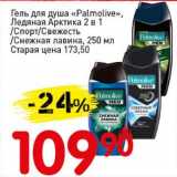 Магазин:Авоська,Скидка:Гель для душа «Palmolive» Ледяная Арктика 2в1 /Спорт/Свежесть /Снежная лавина 