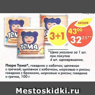 Акция - Пюре Тема