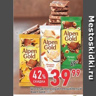 Акция - Шоколад Alpen Gold