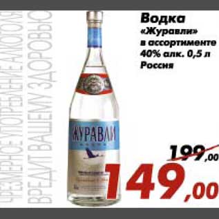 Акция - Водка Журавли