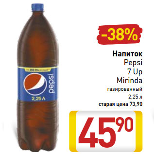 Акция - Напиток Pepsi 7 Up Mirinda