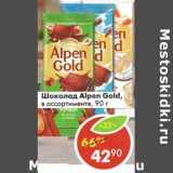 Магазин:Пятёрочка,Скидка:Шоколад Alpen Gold 