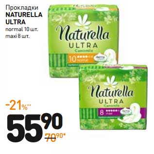 Акция - Прокладки Naturella Ultra