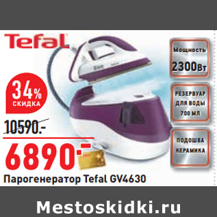 Акция - Парогенератор Tefal GV4630