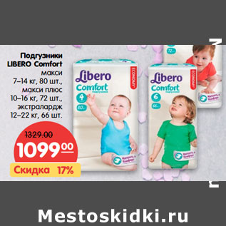 Акция - Подгузники LIBERO Comfort