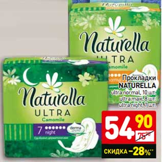 Акция - Прокладки Naturella