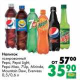 Магазин:Prisma,Скидка:Напиток газированный Pepsi, Pepsi light, Pepsi Max, 7 Up, Mirinda, Mountain Dew, Evervess 