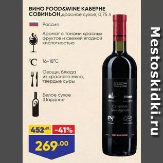 Акция - ВИНO FOODSWINE KAБЕРНЕ