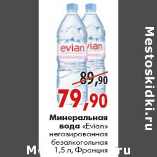 Акция - Минеральная вода «Evian»