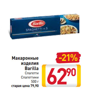 Акция - Макаронные изделия Barilla