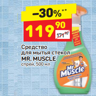 Акция - Средство для мытья стекол Mr. Muscle