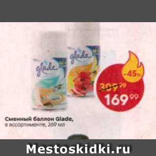 Акция - Сменный баллон Glade