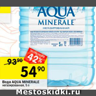 Акция - ВОДА Aqua Minerale