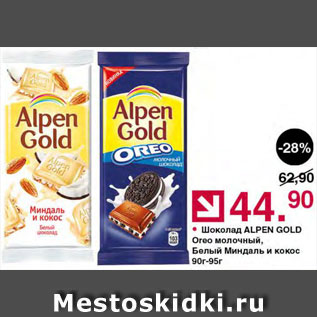 Акция - Шоколад Alpen Gold