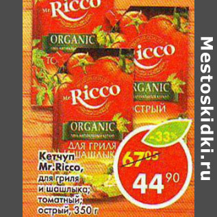 Акция - Кетчуп Mr. Ricco для гриля и шашлыка, томатный, острый