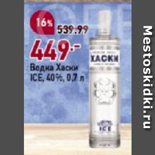 Акция - Водка Хаски ICE, 40%