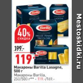 Акция - Макароны Barilla Lasagne