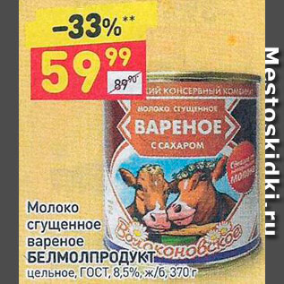 Акция - Сгущенка Белмолпродукт