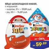 Лента супермаркет Акции - Яйцо шоколадное KINDER